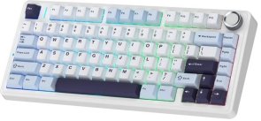 Клавіатура Aula F75 Gasket Reaper Switch Hot-Swap PBT ENG/UA WL/BT/USB White/Blue/Black (6948391209241)