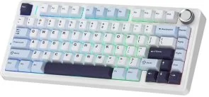 Фото: Клавіатура Aula F75 Gasket Reaper Switch Hot-Swap PBT ENG/UA WL/BT/USB White/Blue/Black (6948391209241) № 2 | KTC
