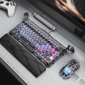 Клавіатура Gravastar Mercury K1 Pro 80key GravaStar x Kailh Speedy Mint Linear Switch WL/BT/USB Cyberpunk (GSK1PRO_CBLK)