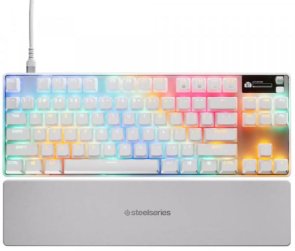 Клавіатура SteelSeries Apex Pro TKL Gen 3 OmniPoint 3.0 ENG/UKR USB White (64898)