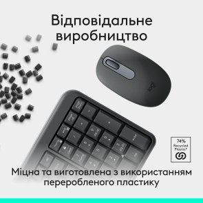 Комплект клавіатура+миша Logitech MK250 Combo Wireless/BT US/UA Graphite (920-013823)