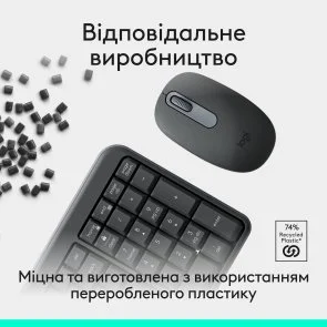 Фото: Комплект клавіатура+миша Logitech MK250 Combo Bluetooth US/UA Graphite (920-013823) № 7 | KTC