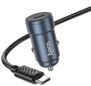 Автомобільний зарядний пристрій Hoco Z57 Glorious 30W Metal Gray with Type-C/Type-C (6942007633086)