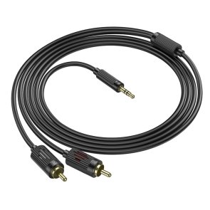 Кабель Hoco UPA28 Jack 3.5mm 2xRCA 1.5m Black (6942007607759)