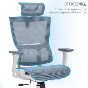 Фото: Крісло OfficePro Elegant OC660 White/Light Gray (OC660-W-LG-LG) № 9 | KTC
