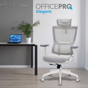 Крісло OfficePro Elegant OC660 White/Dark Gray (OC660-W-DG-DG)