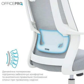 Фото: Крісло OfficePro Harmony OC310-W-LG-LG White/Light Gray № 9 | KTC