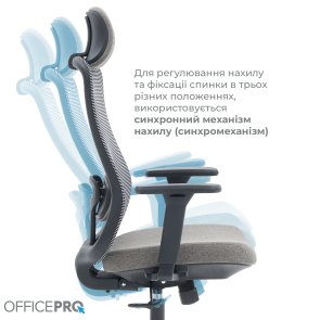 Крісло OfficePro Wave OC599 Black/Dark Gray (OC599-B-DG-DG)