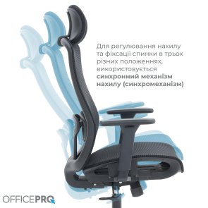 Крісло OfficePro Wave OC670 Black (OC670-B-B-B)