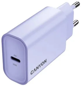 Фото: Зарядний пристрій Canyon OnCharge 30CL 30W Lavender (CNE-CHA30CLPU) № 3 | KTC