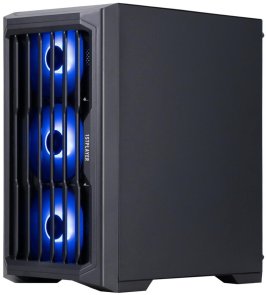Корпус 1stPlayer H2-BK-4F7 Black with window