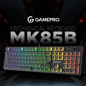 Клавіатура GamePro MK85B Blue Switch RGB USB Black