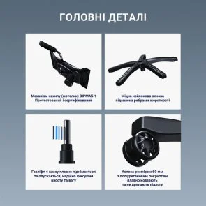 Фото: Крісло Anda Seat Luna Pro Size L Black Fabric (AD18T-44-B-F) № 26 | KTC