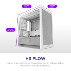 Корпус NZXT H3 Flow White with window (CC-H31FW-01)