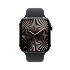 Смарт годинник Apple Watch Series 10 GPS Cellular - 46mm Slate Titanium Case with Black Sport Band - S/M (MWYD3)