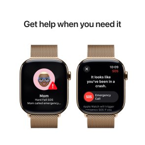 Смарт годинник Apple Watch Series 10 GPS Cellular - 46mm Gold Titanium Case with Gold Milanese Loop - S/M (MC7T4)