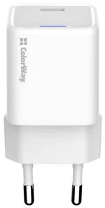 Фото: Зарядний пристрій ColorWay GaN Mini 25W White (CW-CHS052PD-WT) № 4 | KTC