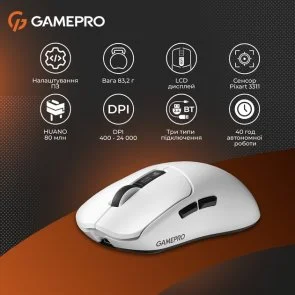 Фото: Миша GamePro Genesis Ranker WL/BT/USB White (GM012W) № 16 | KTC