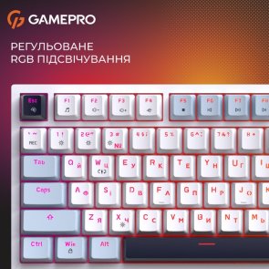 Клавіатура GamePro Genesis Warden MK160BL Outemu Red Switches White
