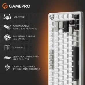 Фото: Клавіатура GamePro Genesis Silverlight MK126 YH Switches Grey № 16 | KTC