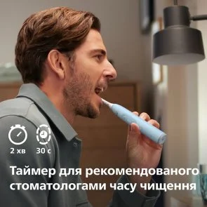 Фото: Електрична зубна щітка Philips Sonicare 6100 Series Blue (HX7406/01) № 8 | KTC