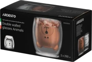 Фото: Набір чашок Ardesto Animals 250ml 2pcs Clear (AR2625GA) № 3 | KTC