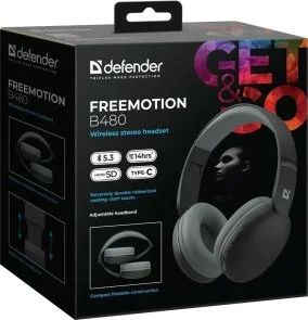 Фото: Навушники Defender FreeMotion B480 Black (63480) № 9 | KTC