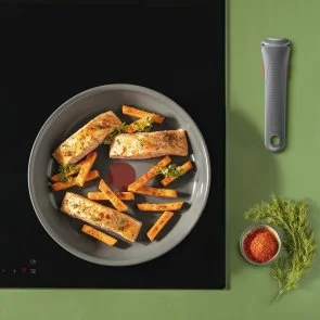 Фото: Набір сковорідок Tefal Ingenio Renew 24cm/ 28cm 3pcs Gray (L2609502) № 5 | KTC