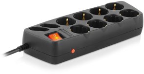 Мережевий фільтр Real-EL RS-10 Protect 10/1.8m Black (EL122300038)