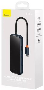 USB-хаб Baseus AcmeJoy 5 Port Dark Gray (WKJZ010113)