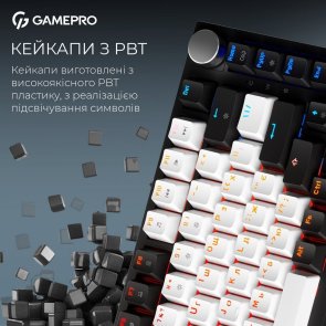 Клавіатура GamePro Asgard Valhalla MK160B Pro RGB WL/BT/USB Black