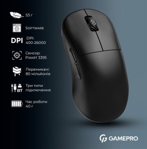 Миша GamePro Genesis Asgard Loki WL/USB Black (GM022B)