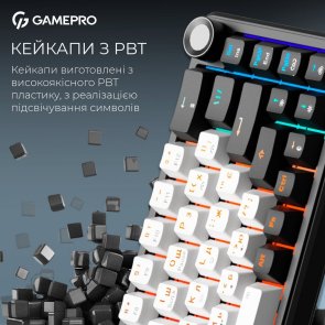Клавіатура GamePro Asgard Valhalla MK210B Pro RGB WL/BT/USB Black