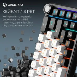 Фото: Клавіатура GamePro Asgard Valhalla MK210B Pro RGB WL/BT/USB Black № 8 | KTC