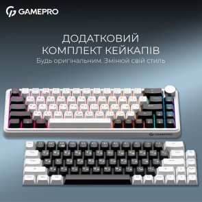 Клавіатура GamePro Asgard Valhalla MK210B Pro RGB WL/BT/USB White (MK210W Pro)
