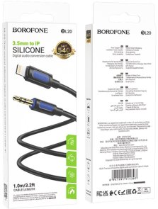 Аудіокабель та аксесуар BOROFONE BL20 Jack 3.5mm / Lightning 1m Black