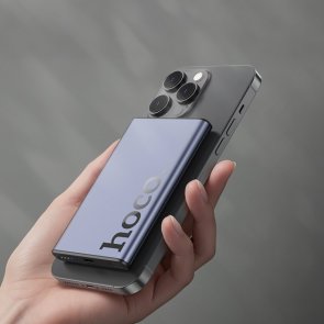 Батарея універсальна Hoco Q32 Bird 5000mah Wireless Magnetic 20W Metal Gray (6942007634076)