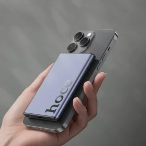 Фото: Батарея універсальна Hoco Q32 Bird 5000mah Wireless Magnetic 20W Metal Gray (6942007634076) № 3 | KTC