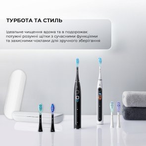 Електрична зубна щітка Oclean X Pro 20 S Duo Set White/Black (6970810556919)