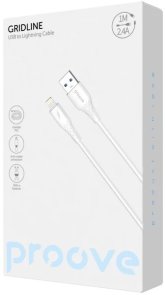 Кабель Proove GridLine 2.4A AM / Lightning 1m White (CCGL12001102)