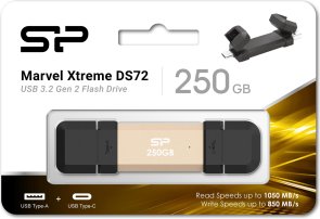 Зовнішній SSD-накопичувач Silicon Power DS72 250GB Gold (SP250GBUC3S72VPG)