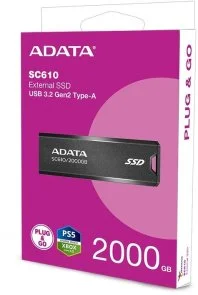 Фото: Зовнішній SSD-накопичувач A-Data SC610 2TB Black (SC610-2000G-CBK/RD) № 6 | KTC