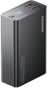 Батарея універсальна Essager Red 65W digital display 20000mAh Black (EDY65-LD01-Z)
