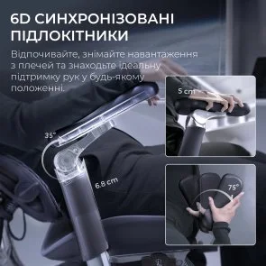 Фото: Крісло SIHOO Doro S300 Dark Grey (S300-M201) № 12 | KTC