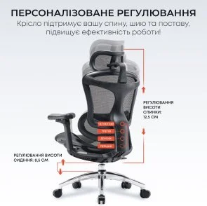 Фото: Крісло SIHOO Doro C300L Black (DORO-C300L-A3-101) № 7 | KTC