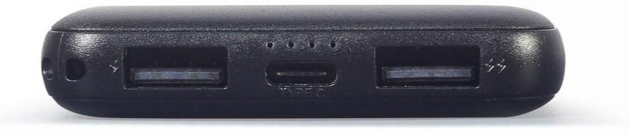Батарея універсальна Gembird PB05-02 5000mAh, 2xUSB, 1xType-C, Black