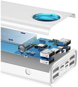 Батарея універсальна Baseus Amblight 30000mAh 65W White with USB-C (PPLG000102)