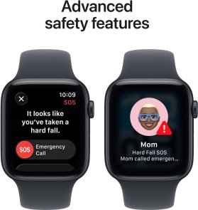 Смарт годинник Apple Watch SE 3 GPS - 44mm Midnight Aluminium Case with Midnight Sport Band - S/M (MEHN4)