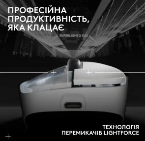 Фото: Миша Logitech G Pro X Superlight 2 Dex Wireless White (910-007365) № 7 | KTC