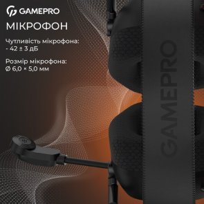Гарнітура накладна GamePro Genesis Mercury, Black ( Gaming )